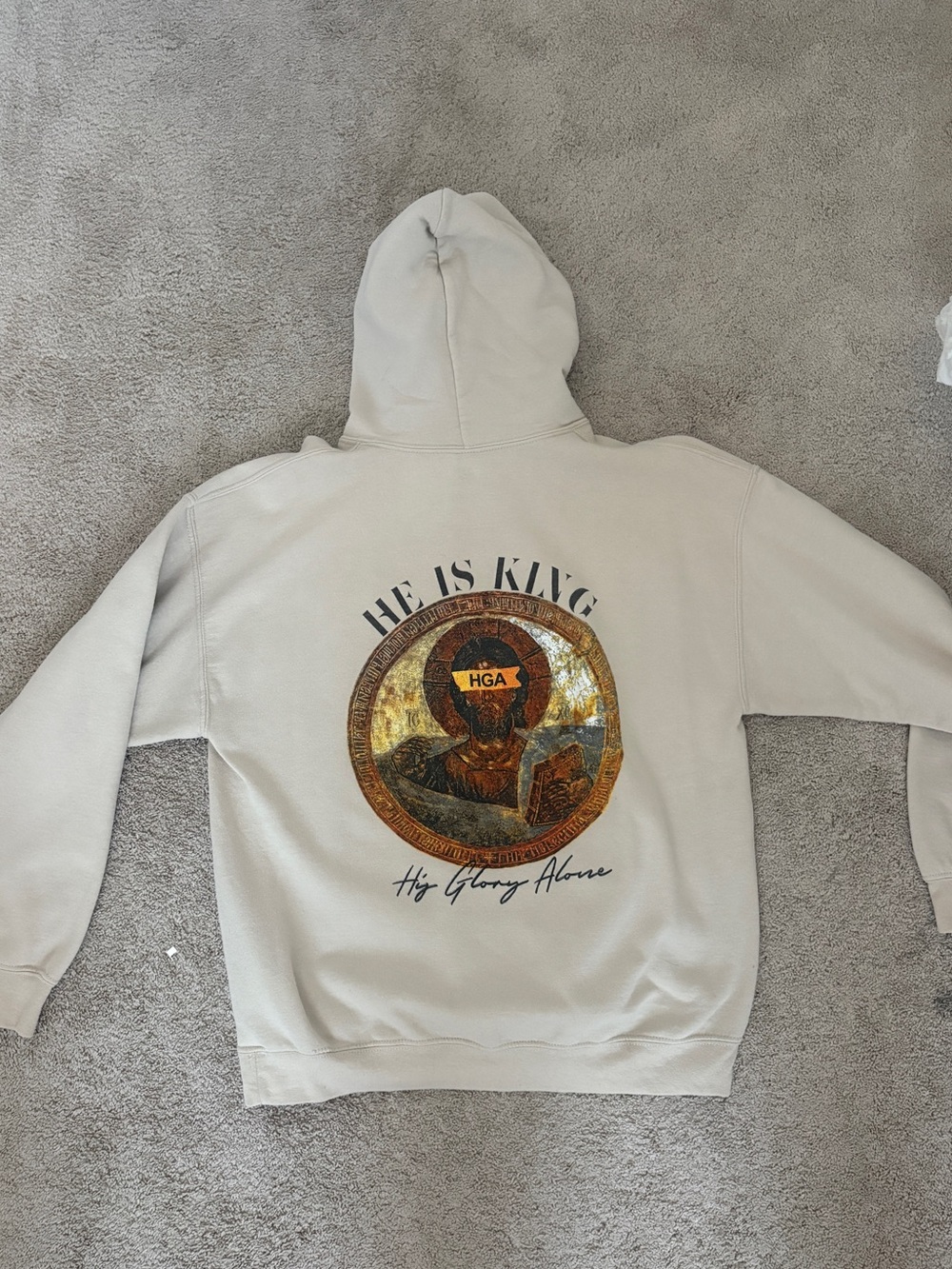 Tan Native Supply "He is King" Sweatshirt